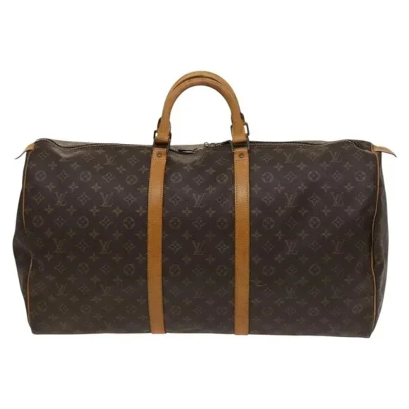 LOUIS VUITTON Monogram Keepall 60 Boston Bag M41422 LV Auth 119896 - Picture 3 of 16